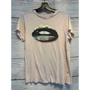 Women's Express Pink Lip T-shirt Size XS